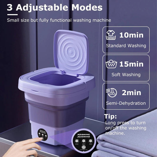 Foldable Mini Laundry Machine, Superfast cleaning