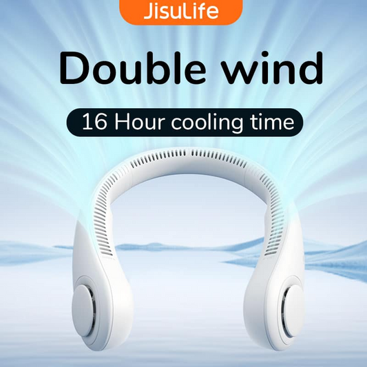 Portable Neck Fan, Bladeless Hands Free Mini USB Hanging Fan Rechargeable