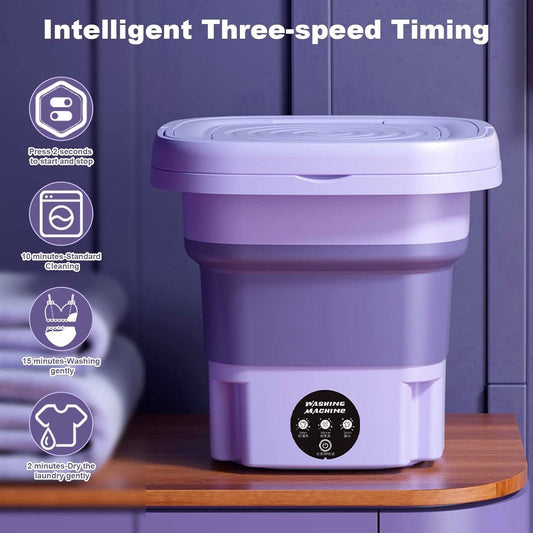 Foldable Mini Laundry Machine, Superfast cleaning